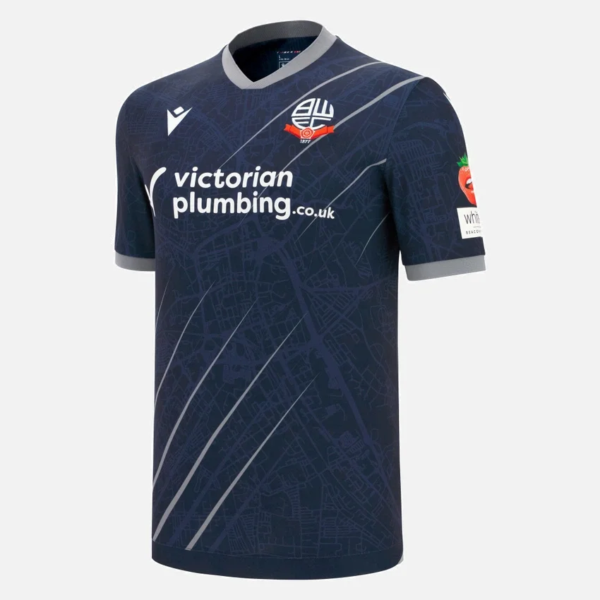 Bolton Wanderers FC 2025/26 Camisolas de jogo fora de casa para adultos Bolton Wanderers FC 2025/26 Camisolas de jogo fora de casa para adultos