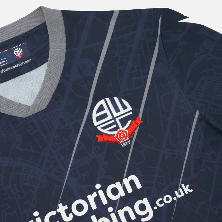 Bolton Wanderers FC 2025/26 Camisolas de jogo fora de casa para adultos Bolton Wanderers FC 2025/26 Camisolas de jogo fora de casa para adultos