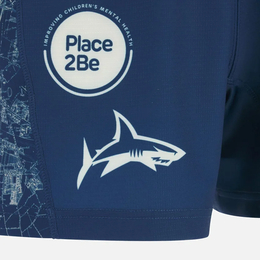Calções de jogo em casa dos Sale Sharks 2025/26 Calções de jogo em casa dos Sale Sharks 2025/26
