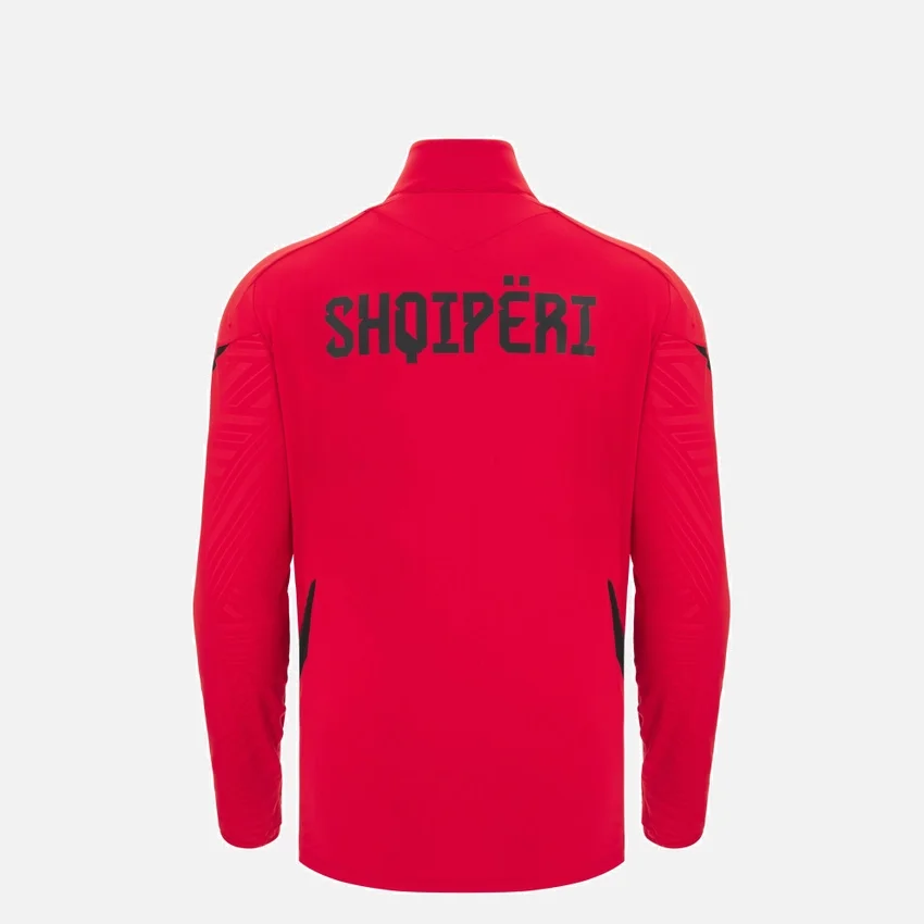 Camisa com 1/4 de fecho da Seleção Nacional da Albânia FSHF 2026/27 Júnior Tops Camisa com 1/4 de fecho da Seleção Nacional da Albânia FSHF 2026/27 Júnior Tops