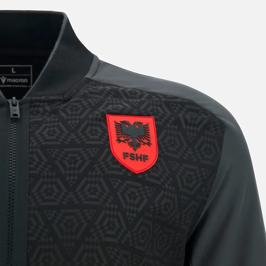 Camisa com fecho completo da Seleção Nacional da Albânia FSHF 2026/27 Camisa com fecho completo da Seleção Nacional da Albânia FSHF 2026/27