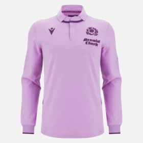 Camisa de manguitos de algodão para jogos fora de casa da seleção escocesa de râguebi 2025/26 Camisa de manguitos de algodão para jogos fora de casa da seleção escocesa de râguebi 2025/26