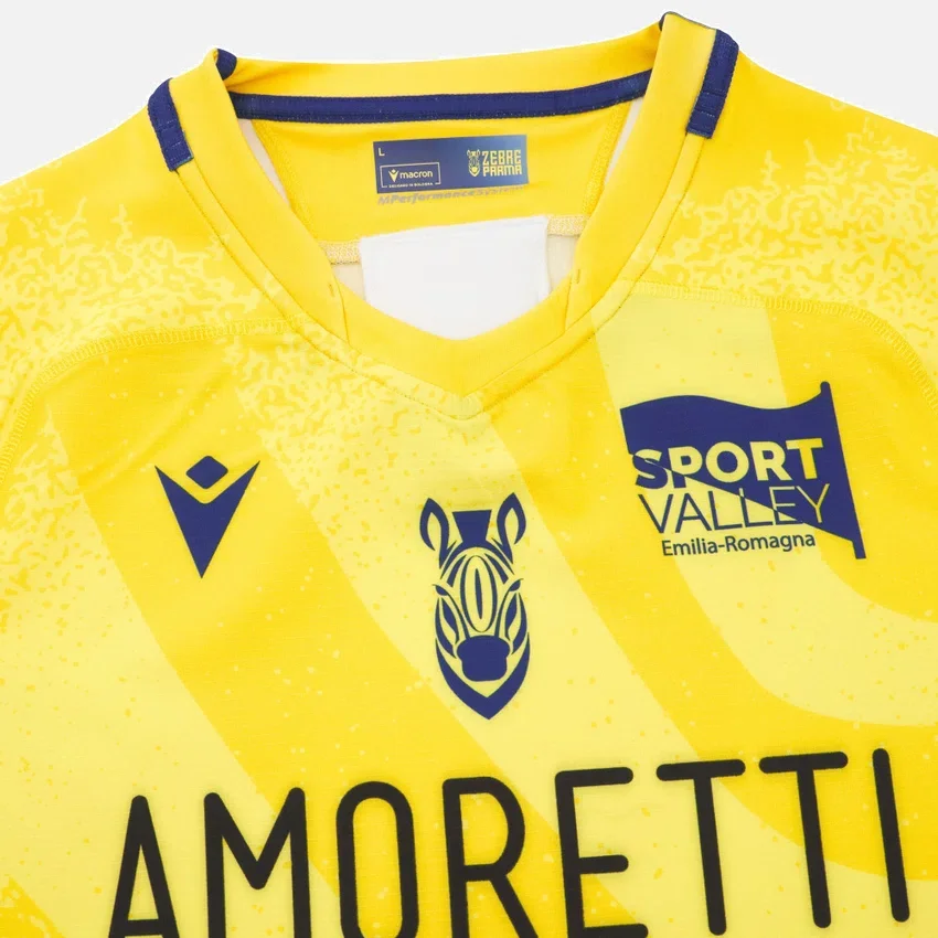 Camisas Autênticas de Deslocado para Adultos Zebre Parma 2025/26 Camisas Autênticas de Deslocado para Adultos Zebre Parma 2025/26