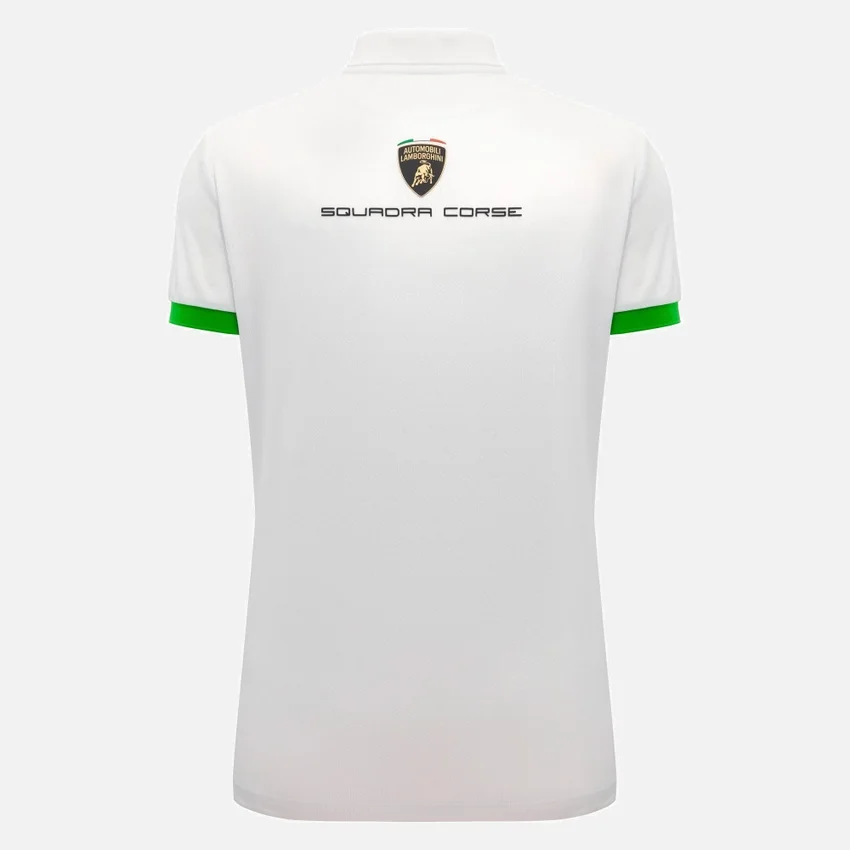 Camisas Brancas Femininas Automobili Lamborghini Squadra Corse Camisas Brancas Femininas Automobili Lamborghini Squadra Corse