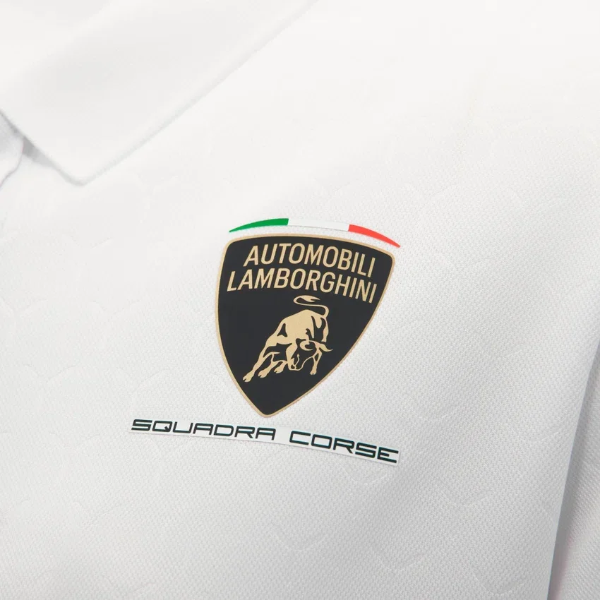 Camisas Brancas Femininas Automobili Lamborghini Squadra Corse Camisas Brancas Femininas Automobili Lamborghini Squadra Corse