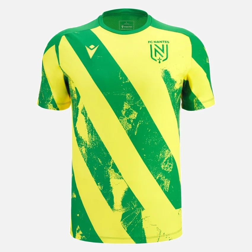 Camisas de aquecimento para adultos do FC Nantes 2025/26 Camisas de aquecimento para adultos do FC Nantes 2025/26
