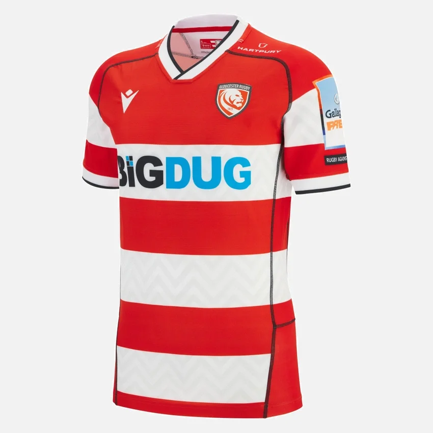 Camisas de jogo em casa do Gloucester Rugby 2025/26 Camisas de jogo em casa do Gloucester Rugby 2025/26