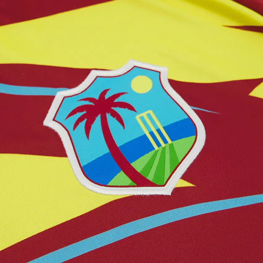 Camisas de Jogo Júnior de Críquete T-20 das Índias Ocidentais para o Mundial de 2026 Camisas de Jogo Júnior de Críquete T-20 das Índias Ocidentais para o Mundial de 2026