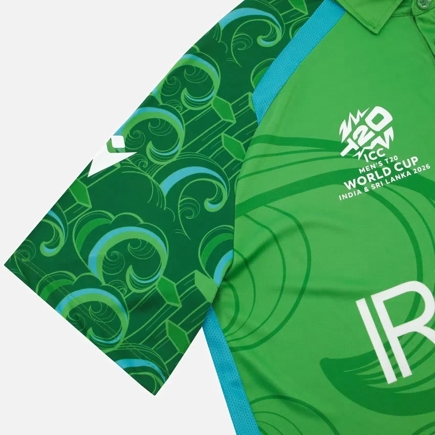 Camisas de jogo T-20 Júnior da Seleção de Críquete da Irlanda para o Mundial de 2026 Camisas de jogo T-20 Júnior da Seleção de Críquete da Irlanda para o Mundial de 2026