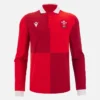 Camisas de manguitos de algodão da seleção de râguebi do País de Gales 2025/26 Camisas de manguitos de algodão da seleção de râguebi do País de Gales 2025/26