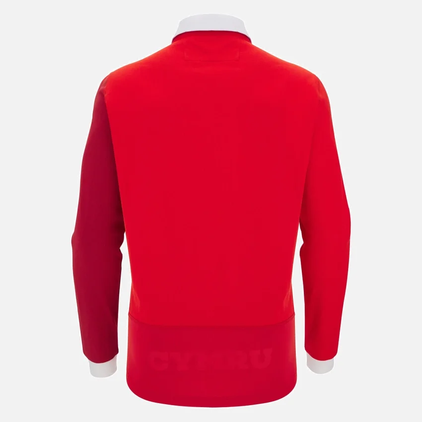 Camisas de manguitos de algodão da seleção de râguebi do País de Gales 2025/26 Camisas de manguitos de algodão da seleção de râguebi do País de Gales 2025/26