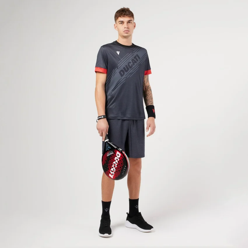 Camisas de padel preta Macron X Ducati Camisas de padel preta Macron X Ducati