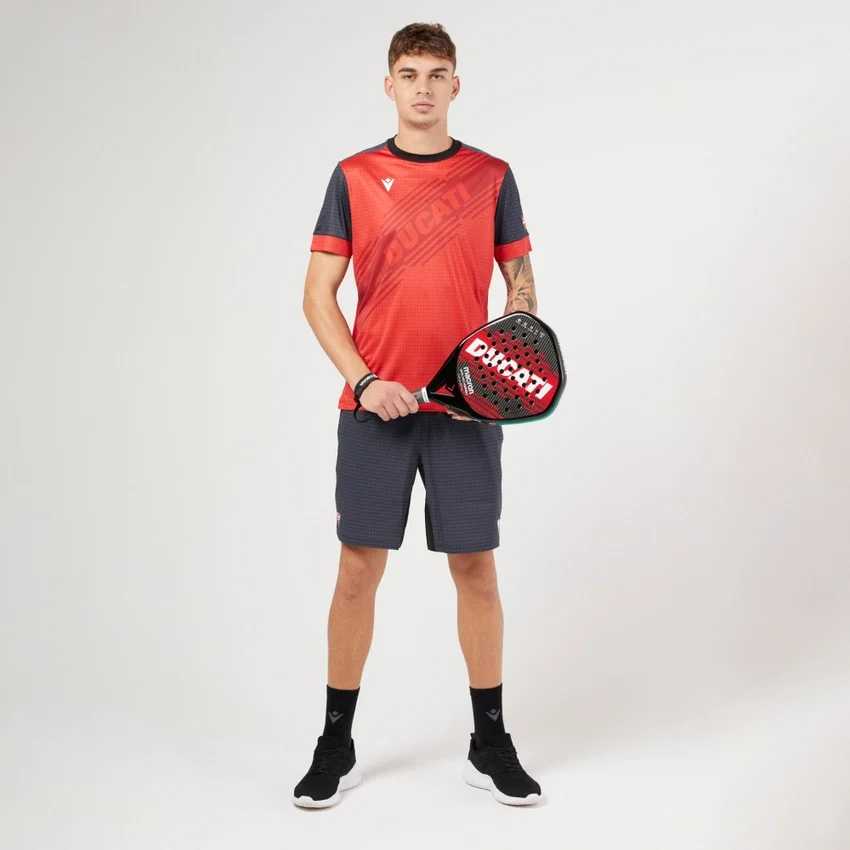 Camisas de Padel Vermelhas Macron X Ducati Camisas de Padel Vermelhas Macron X Ducati