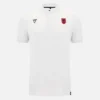 Camisas de polo brancas de viagem para adultos da Seleção Nacional da Albânia FSHF 2026/27