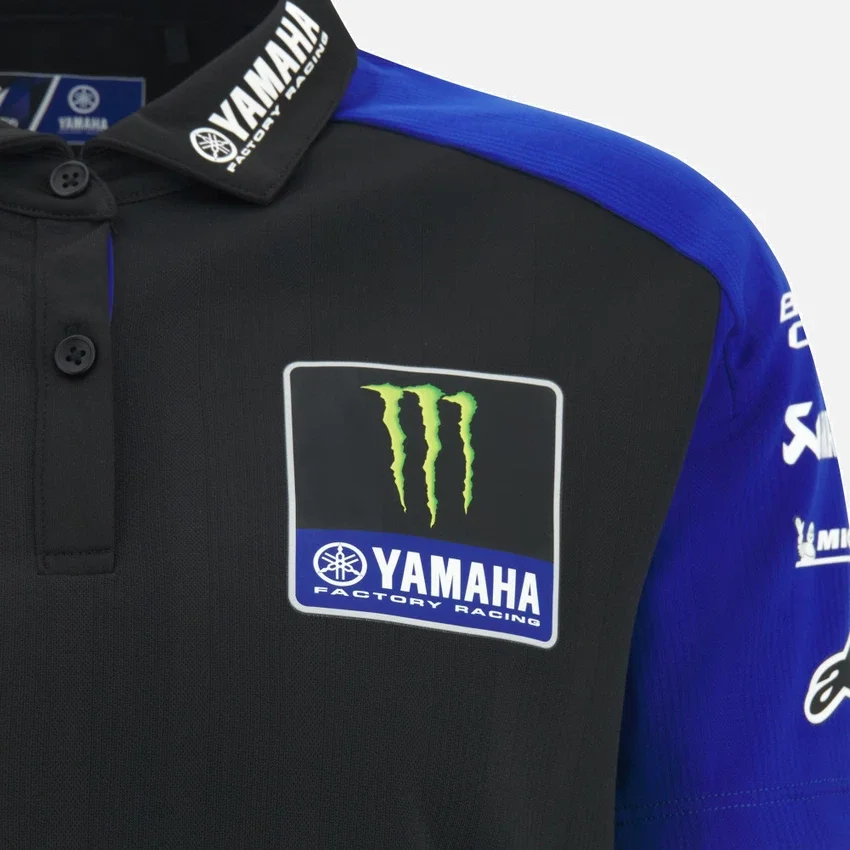Camisas de polos réplica da equipa feminina Monster Energy Yamaha MotoGP 2026 Camisas de polos réplica da equipa feminina Monster Energy Yamaha MotoGP 2026