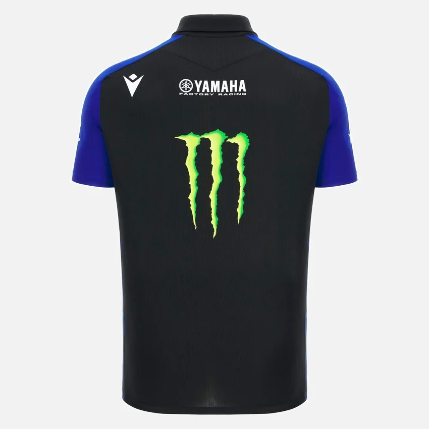 Camisas de Polos Réplica da Equipa Masculina Monster Energy Yamaha MotoGP 2026 Camisas de Polos Réplica da Equipa Masculina Monster Energy Yamaha MotoGP 2026