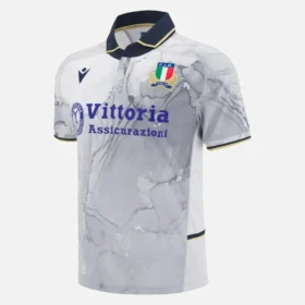 Camisas de réplica em poliéster para adultos da Italia Rugby 2025/26 (fora de casa)