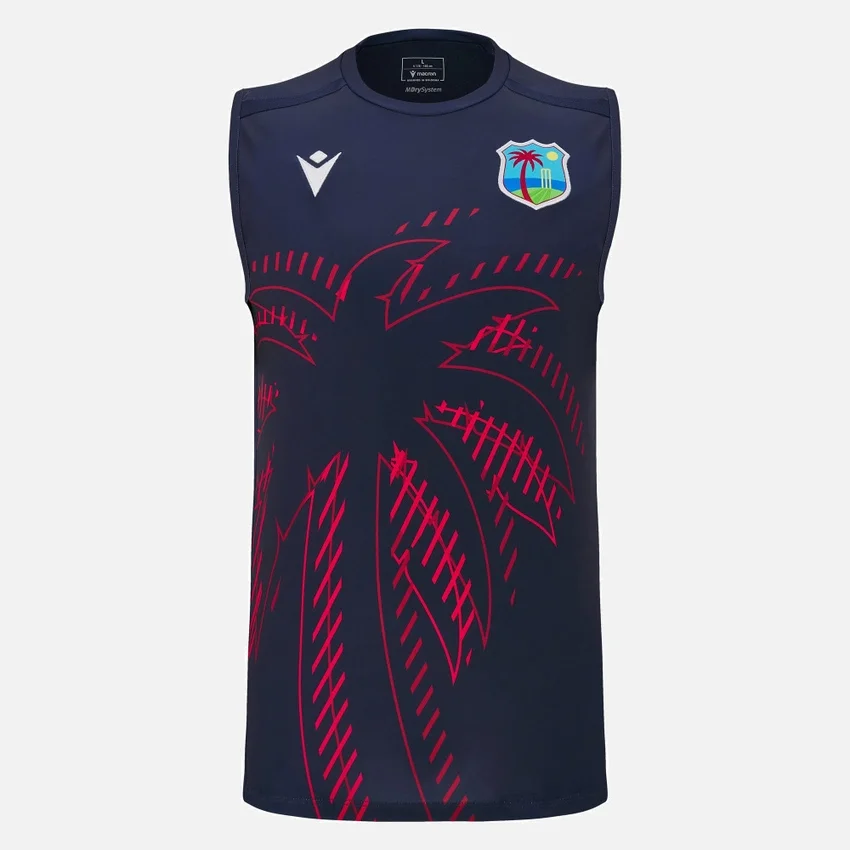 Camisas de treino sem mangas para adultos West Indies Cricket 2025/26 Camisas de treino sem mangas para adultos West Indies Cricket 2025/26