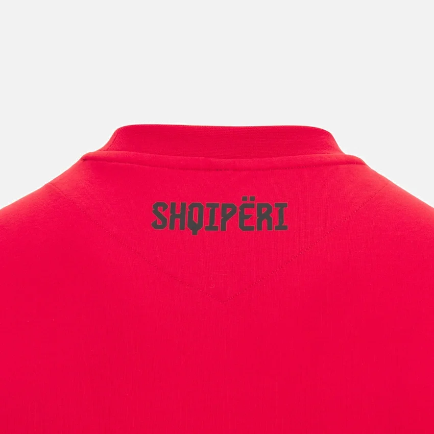 Camisas de treino vermelhas Athleisure da Seleção Nacional da Albânia FSHF 2026/27 Homem Camisas de treino vermelhas Athleisure da Seleção Nacional da Albânia FSHF 2026/27 Homem