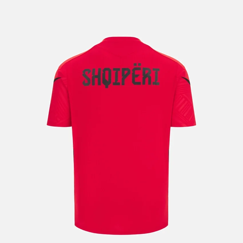 Camisas de treino vermelhas júniores da Seleção Nacional da Albânia FSHF 2026/27 Camisas de treino vermelhas júniores da Seleção Nacional da Albânia FSHF 2026/27
