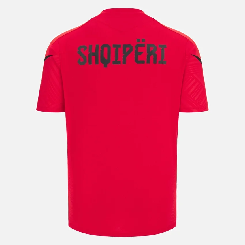 Camisas de treino vermelhas para adultos da Seleção Nacional da Albânia FSHF 2026/27 Camisas de treino vermelhas para adultos da Seleção Nacional da Albânia FSHF 2026/27