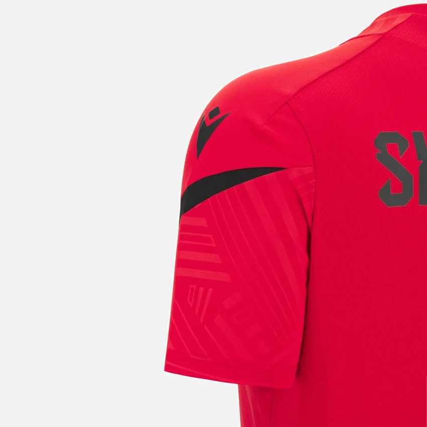 Camisas de treino vermelhas para adultos da Seleção Nacional da Albânia FSHF 2026/27 Camisas de treino vermelhas para adultos da Seleção Nacional da Albânia FSHF 2026/27