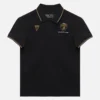 Camisas infantis pretas da Automobili Lamborghini Squadra Corse Camisas infantis pretas da Automobili Lamborghini Squadra Corse