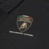 Camisas infantis pretas da Automobili Lamborghini Squadra Corse Camisas infantis pretas da Automobili Lamborghini Squadra Corse