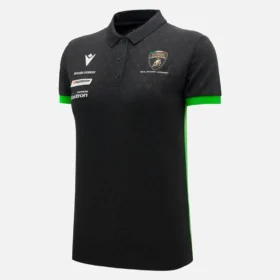 Camisas Preto Feminino Automobili Lamborghini Squadra Corse Camisas Preto Feminino Automobili Lamborghini Squadra Corse