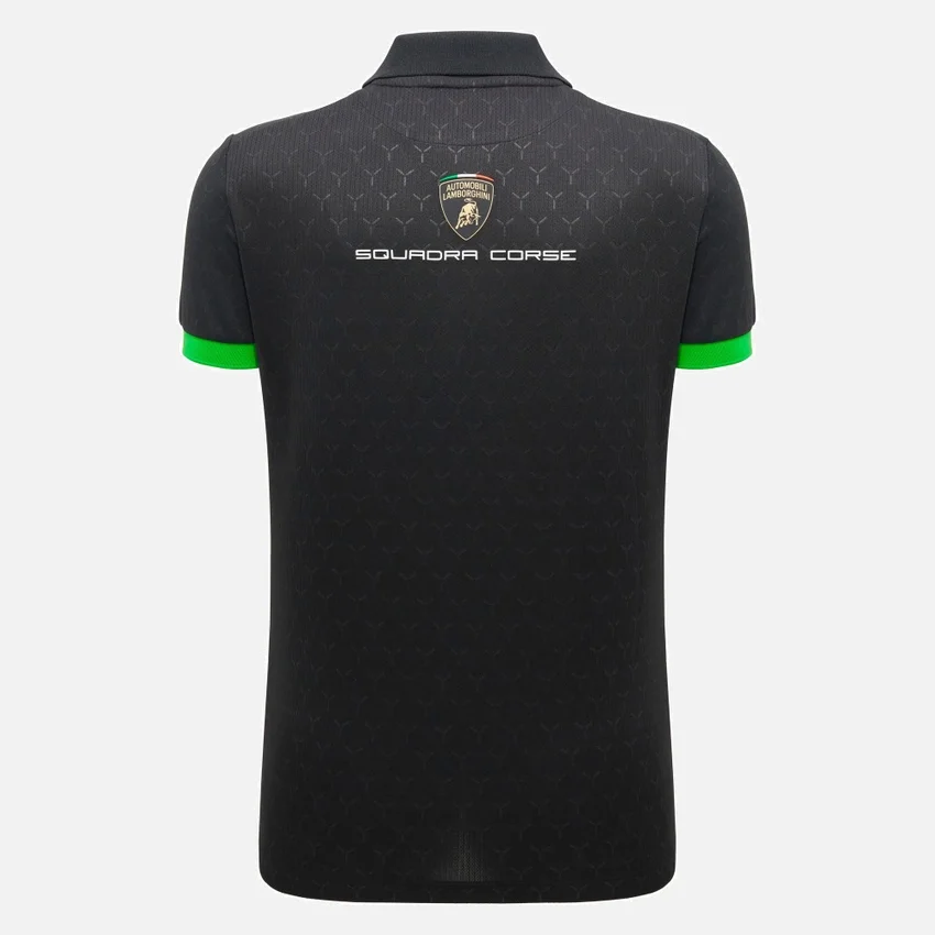 Camisas Preto Feminino Automobili Lamborghini Squadra Corse Camisas Preto Feminino Automobili Lamborghini Squadra Corse