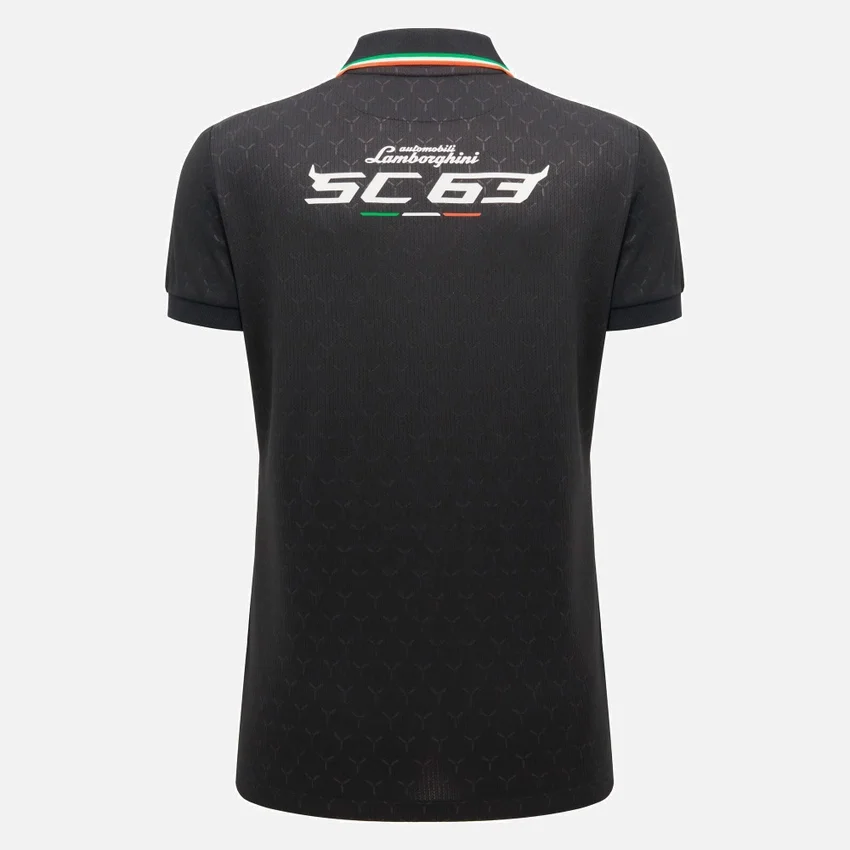 Camisas Preto Feminino Automobili Lamborghini Squadra Corse Camisas Preto Feminino Automobili Lamborghini Squadra Corse