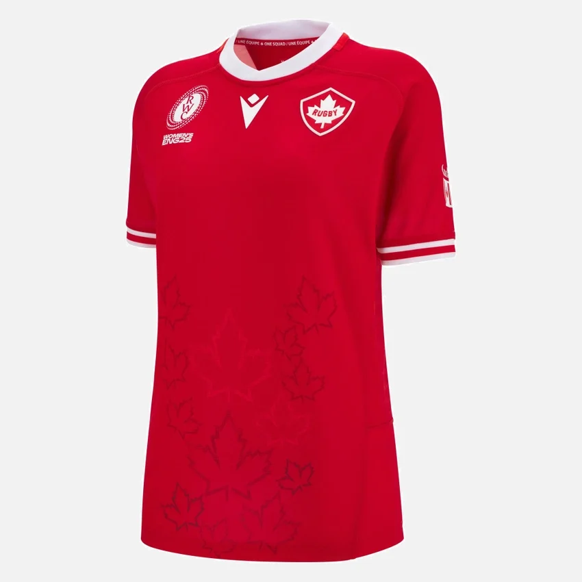 Camisas Replica Femeninas de Rugby do Canadá WRWC 2025 Camisas Replica Femeninas de Rugby do Canadá WRWC 2025