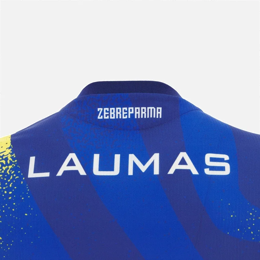 Camisas réplica de casa júnior do Zebre Parma 2025/26 Camisas réplica de casa júnior do Zebre Parma 2025/26
