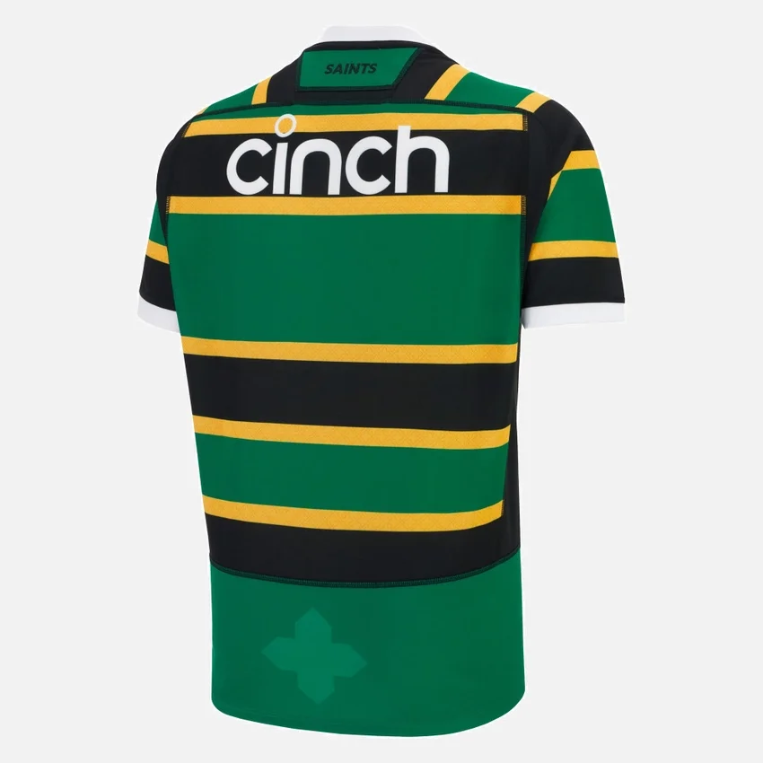 Camisas réplica em poliéster para adultos do Northampton Saints 2025/26 Camisas réplica em poliéster para adultos do Northampton Saints 2025/26