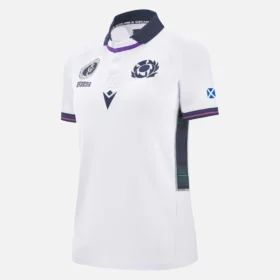 Camisas réplica femininas da seleção escocesa de râguebi para jogos fora de casa no WRWC 2025/26 Camisas réplica femininas da seleção escocesa de râguebi para jogos fora de casa no WRWC 2025/26