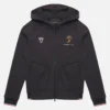 Camisola com capuz e fecho completo tricolor preta para criança da Automobili Lamborghini Squadra Corse Camisola com capuz e fecho completo tricolor preta para criança da Automobili Lamborghini Squadra Corse