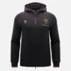 Camisola com capuz e fecho completo tricolor preta para homem da Automobili Lamborghini Squadra Corse Camisola com capuz e fecho completo tricolor preta para homem da Automobili Lamborghini Squadra Corse