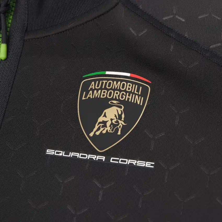 Camisola com fecho completo para criança da Automobili Lamborghini Squadra Corse Camisola com fecho completo para criança da Automobili Lamborghini Squadra Corse