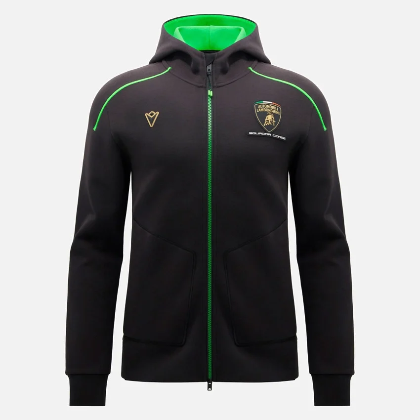 Camisola com fecho completo para homem da Automobili Lamborghini Squadra Corse Camisola com fecho completo para homem da Automobili Lamborghini Squadra Corse