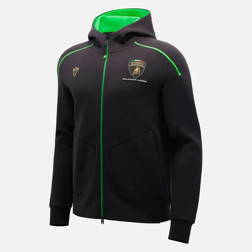 Camisola com fecho completo para homem da Automobili Lamborghini Squadra Corse Camisola com fecho completo para homem da Automobili Lamborghini Squadra Corse