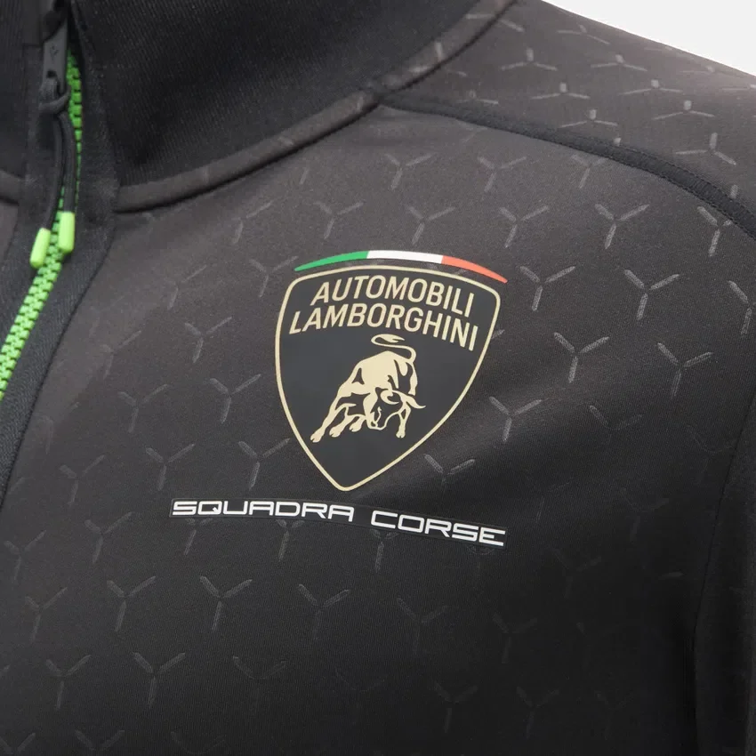 Camisola com fecho completo para homem da Automobili Lamborghini Squadra Corse Camisola com fecho completo para homem da Automobili Lamborghini Squadra Corse