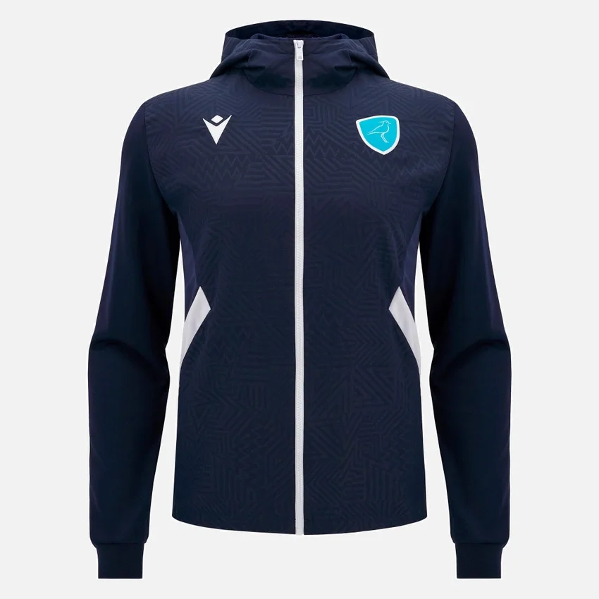 Camisola de aquecimento com fecho completo para adultos Uruguay Rugby 2025/26 Camisola de aquecimento com fecho completo para adultos Uruguay Rugby 2025/26