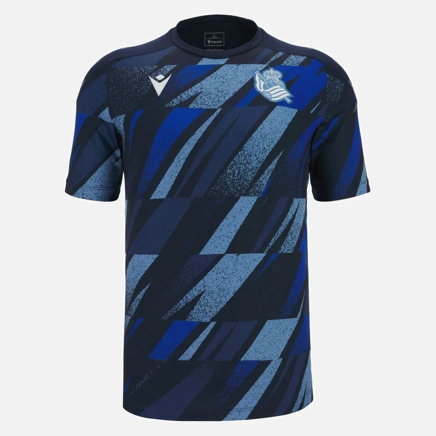 Camisola de aquecimento para adultos da Real Sociedad 2025/26 Camisola de aquecimento para adultos da Real Sociedad 2025/26