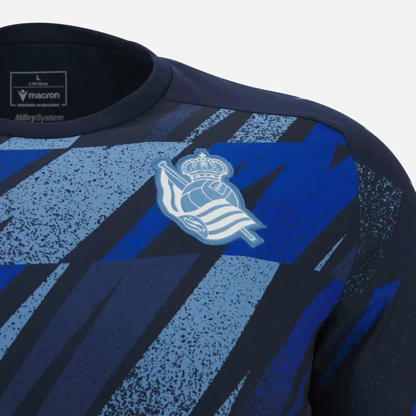 Camisola de aquecimento para adultos da Real Sociedad 2025/26 Camisola de aquecimento para adultos da Real Sociedad 2025/26