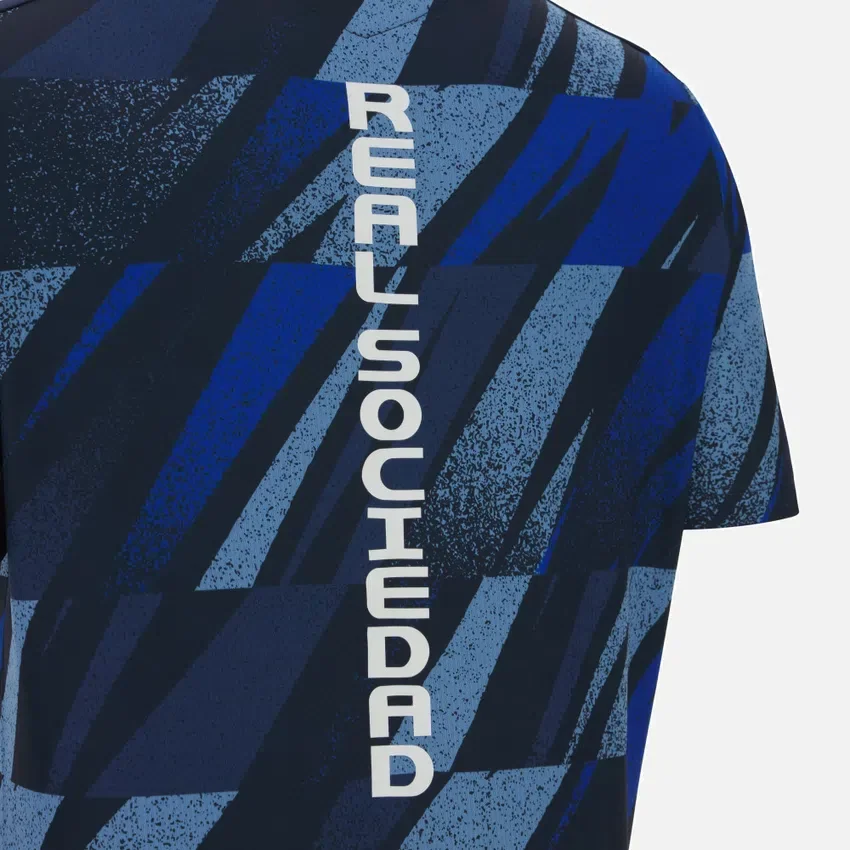 Camisola de aquecimento para adultos da Real Sociedad 2025/26 Camisola de aquecimento para adultos da Real Sociedad 2025/26