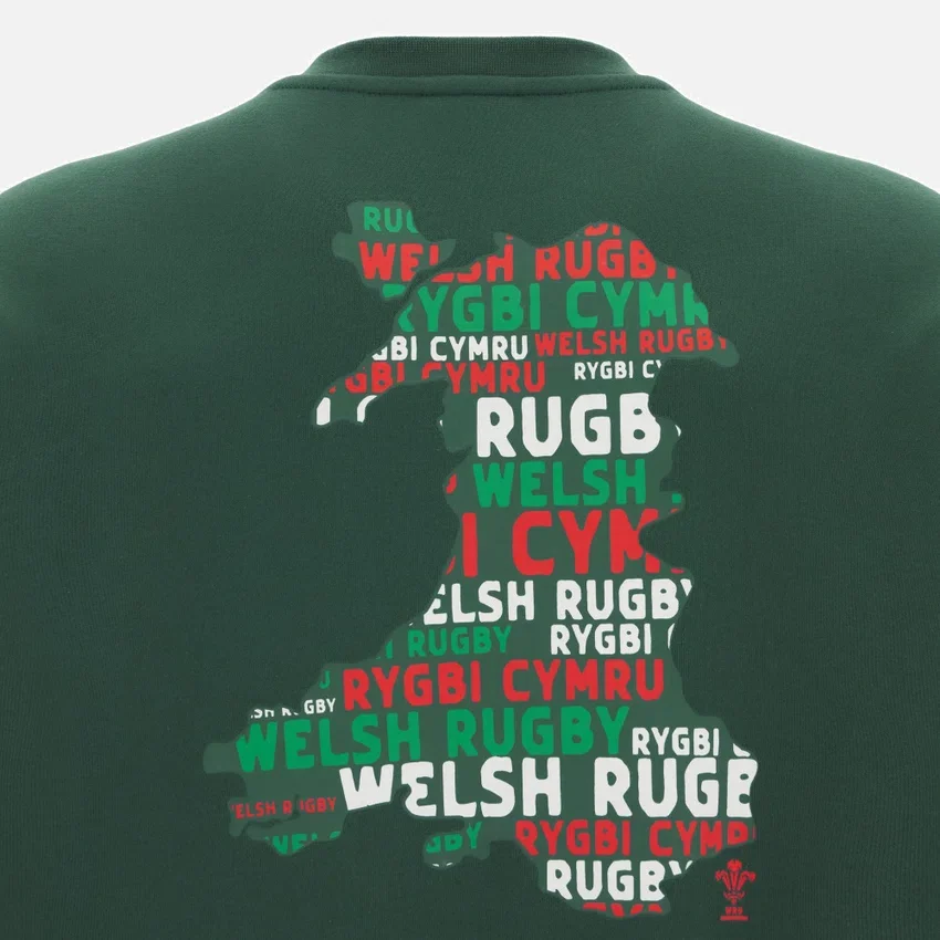 Camisola de fã verde do Welsh Rugby 2025/26 Camisola de fã verde do Welsh Rugby 2025/26