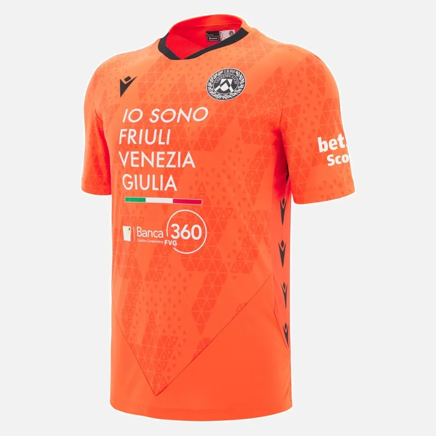 Camisola de jogo alternativa de guarda-redes para adulto do Udinese Calcio 2025/26 Camisola de jogo alternativa de guarda-redes para adulto do Udinese Calcio 2025/26