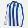 Camisola de jogo em casa com manguitos largos para adulto da Real Sociedad 2025/26 Camisola de jogo em casa com manguitos largos para adulto da Real Sociedad 2025/26