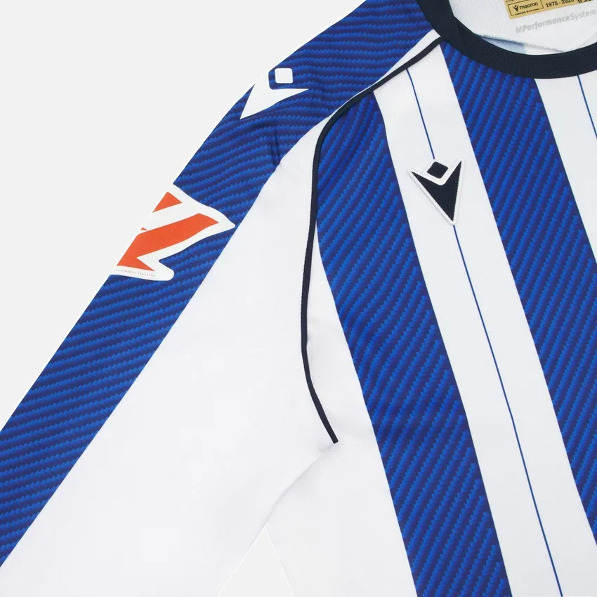 Camisola de jogo em casa com manguitos largos para adulto da Real Sociedad 2025/26 Camisola de jogo em casa com manguitos largos para adulto da Real Sociedad 2025/26