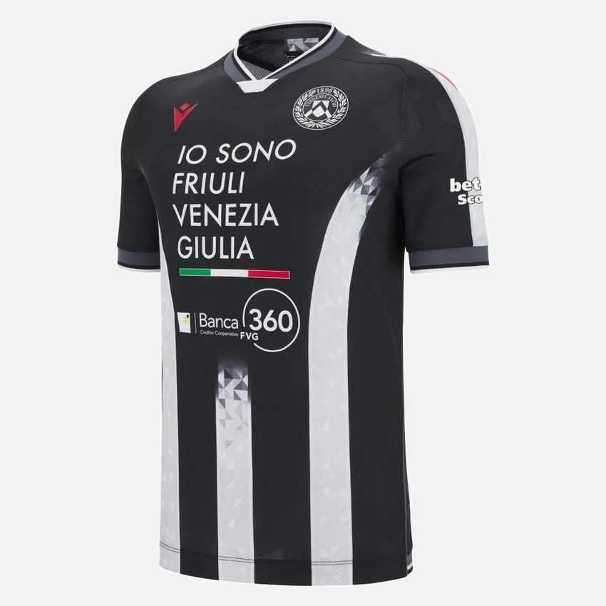Camisola de jogo em casa para adulto do Udinese Calcio 2025/26 Camisola de jogo em casa para adulto do Udinese Calcio 2025/26
